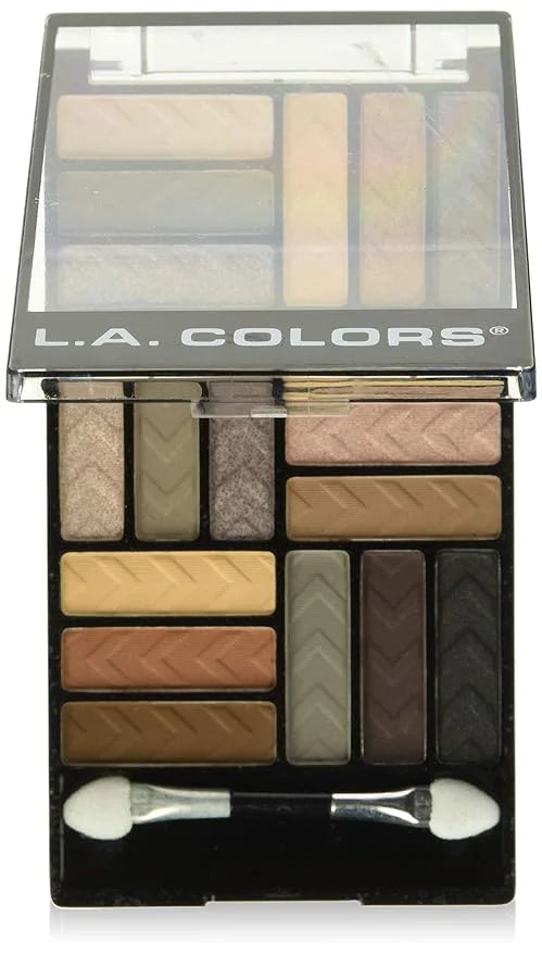 L.A. COLORS 18 Color Eyeshadow Palette, Downtown Brown CES750 - Product Image