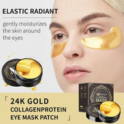 24k Gold Under Eye Patches - 60 Pcs Gold Eye Mask Anti-Aging, Under Eye Mask for Removing Dark Circles, Puffiness, Wrinkle...
