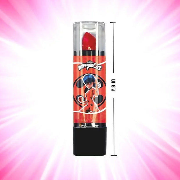Miraculous Ladybug Cosmetic Lipstick Set - 7 Fruit Scented Color-Changing Lipsticks for Kids - Transforming Lipsticks Turn...