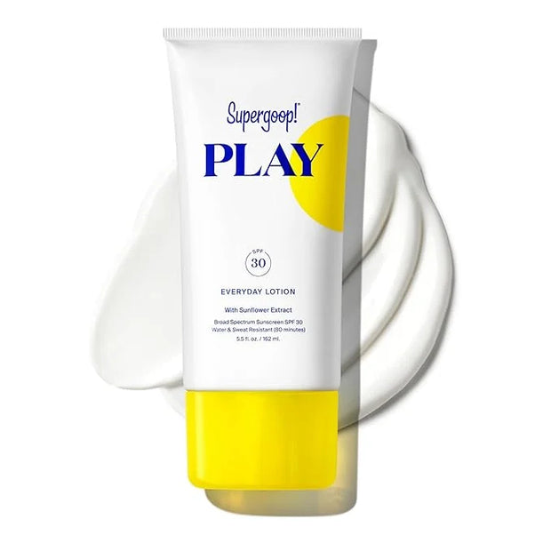 Supergoop! PLAY Everyday SPF 30 Lotion, 5.5 oz - Broad Spectrum Sunscreen for Sensitive Skin - Water & Sweat Resistant Bod...