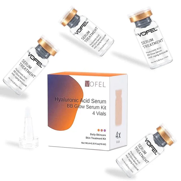 Hyaluronic Acid Serum for Microneedling Serum Ampoules for Face BB Glow Starter Kit 0.35 oz 4 Vials - Product Image
