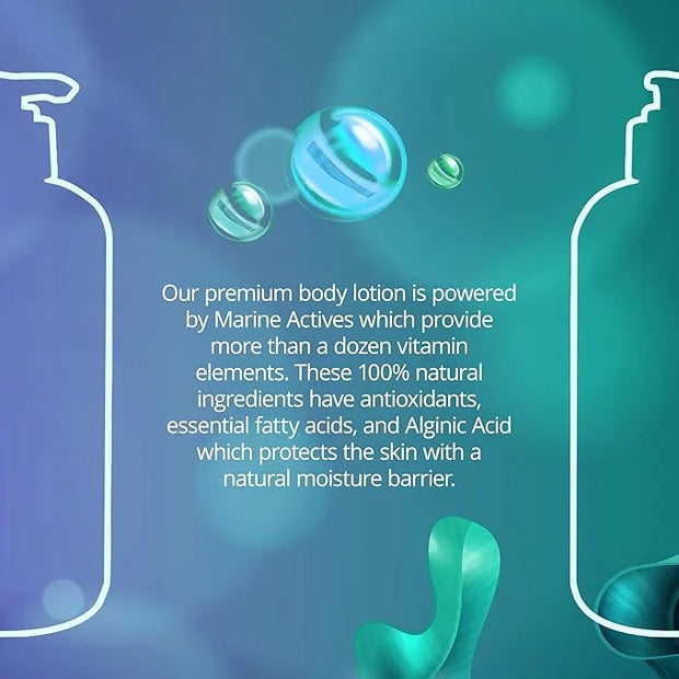 All Natural Hydrate Ocean Breeze Sea Plant Hand and Body Lotion for Women and Men, Essential Oil Scent, 16 Fl Oz, Non Come...