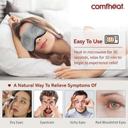 Warm Compress for Eyes, Lavender Moist Heat Eye Mask for Stye Puffy Eye Hot Compress, Flaxseed Microwave 3D Contour Heated...