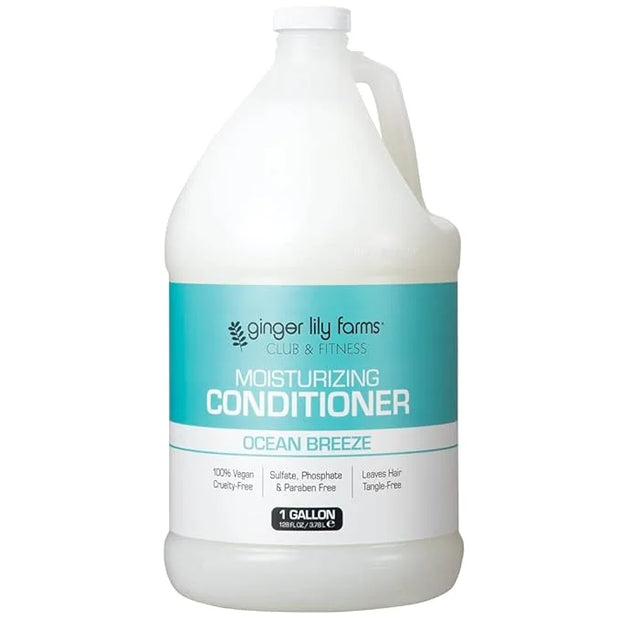 Ginger Lily Farms Club & Fitness Moisturizing Conditioner for Dry Hair, 100% Vegan & Cruelty-Free, Ocean Breeze Scent, 1 G...
