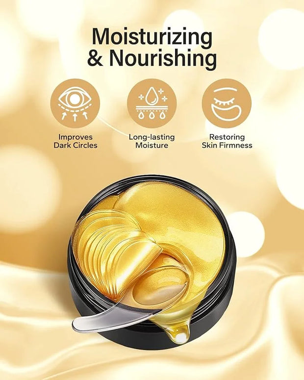 Komoko 30-Pairs 24K Gold Under Eye Patches, Skin Care, Golden Under Eye Mask Anti-Aging Collagen & Amino Acid, Eye Mask fo...