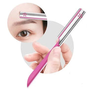 10 Pieces Eyebrow Razor for Women Facial Shaver Razor Brow Shaper Eyebrow Trimmer Dermaplaner Shaping Tool with Cover (Pin...
