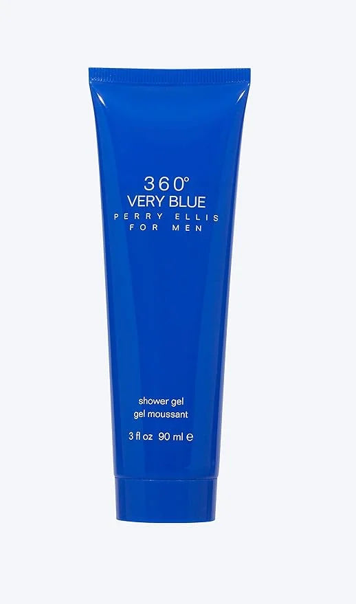 Perry Ellis 360 Very Blue for Men - 3 Pc Gift Set 3.4oz EDT Spray, 0.25oz EDT Spray, 3oz Shower Gel - Product Image