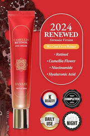 Camellia Retinol Eye Cream with Hyaluronic Acid | Daily Korean Eye Cream, Hydrating Eye Cream to Reduce Wrinkles, Fine Lin...
