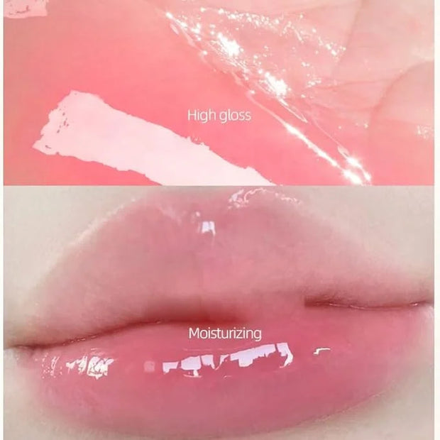 1 PC Macaron Canned Lip Essence High Glossy Lip Jelly, Mirror Effect Lip Glaze Mirror Effect Lip Balm, Moisturizing & Plum...