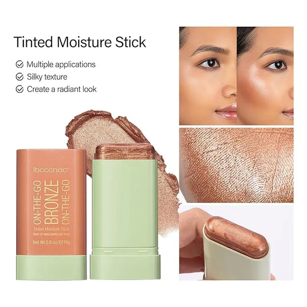 MEICOLY Cream Bronzer Stick, Natural Highlight Contour Makeup,Face Highlighter Stick,Contour Stick Facial Contouring Stick...