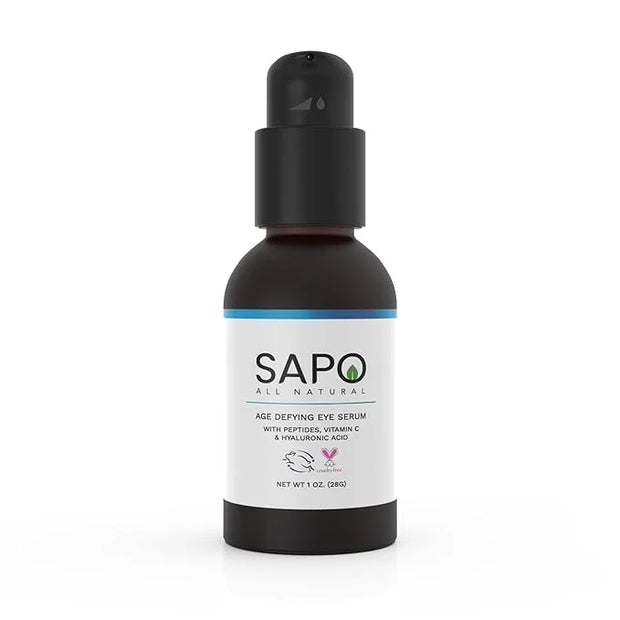 Eye Serum with Peptides & Hyaluronic Acid - Reduce Dark Circles, Puffiness & Bags Under Tired Eyes - Hydrating & Anti-Agin...