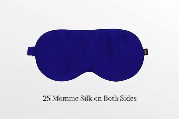 Premium 25 Momme Mulberry Silk Eye Mask for Sleeping (Royal Navy) - Product Image