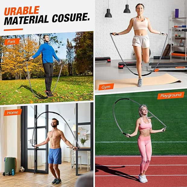 Jump Rope, Weighted Jump Rope for Fitness, Heavy - Product Image