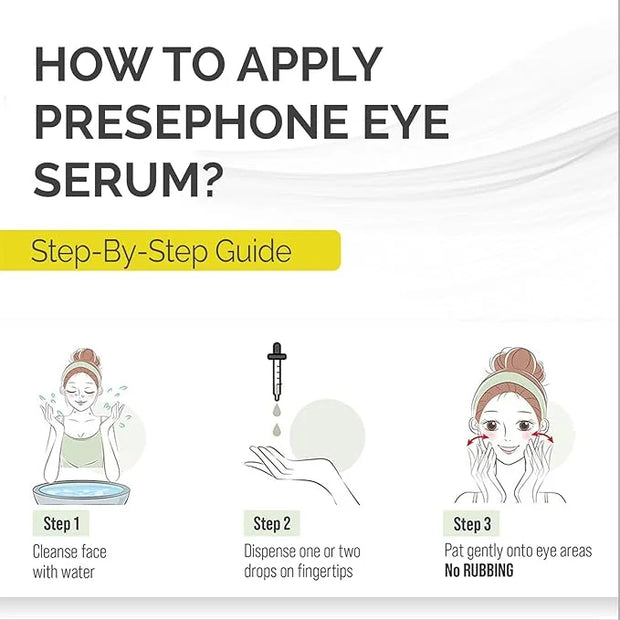 Persephone Eye Serum Oil | Sacha Inchi Oil, Bisabolol and Vitamin C & E | Eye Serum for Wrinkles, Finelines and Dark Circl...