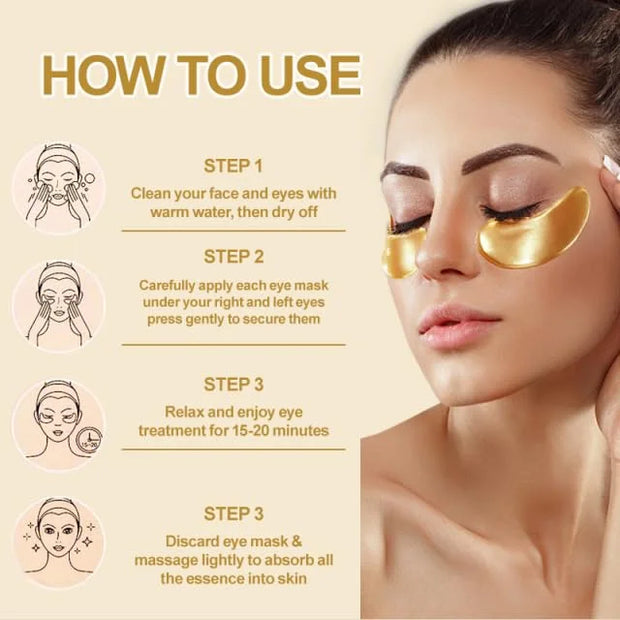 24K Gold Eye Mask 30 Pairs - Product Image