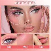 Blush for Cheeks Professional Makeup Palette, Comes with 4 Separate Powder Palette,Blendable and Fade-Resistant for Eyes,L...