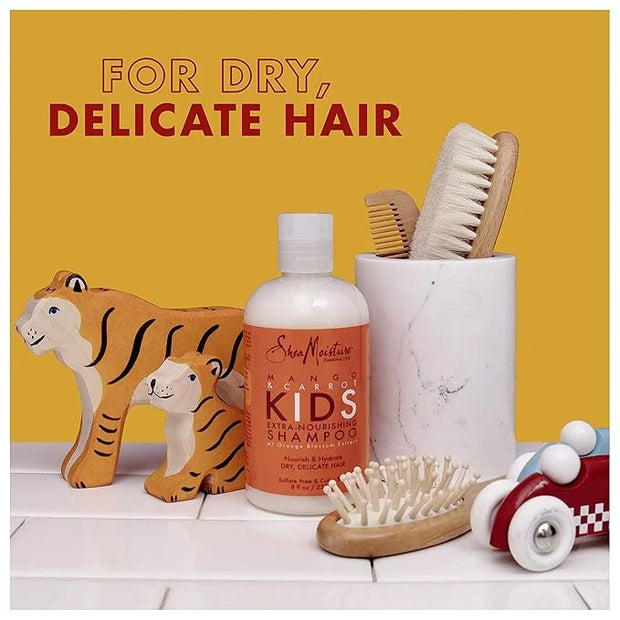 SheaMoisture Extra-Nourishing Shampoo hair care for Kids Mango Carrot with Shea Butter 8 oz - Product Image
