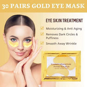 30 Pairs Under Eye Collagen Patches, Gold Moisturizing Under Eye Mask, Under Eye Gel Pads for dark circles and puffiness -...