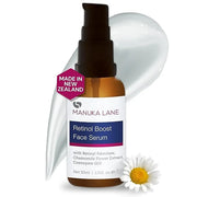 Retinol Boost Serum for Face and Neck with Collagen, Shea Butter & Chamomile Flower Extract | Plant Based Formula | Carefu...