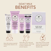 Dionis Goat Milk Lavender Blossom 6 Pc Self-Care Travel Set + 8oz Whipped Body Scrub – Hydrating Exfoliation & Moisture Ki...