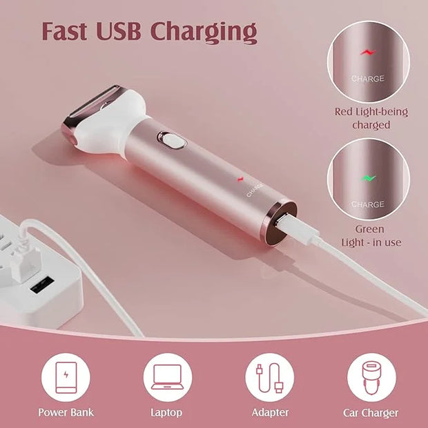 Womens Electric Razor, 4 in 1 Face Shaver for Women, Facial Hair Remover for Women, Electric Women Bikini Trimmers for Leg...