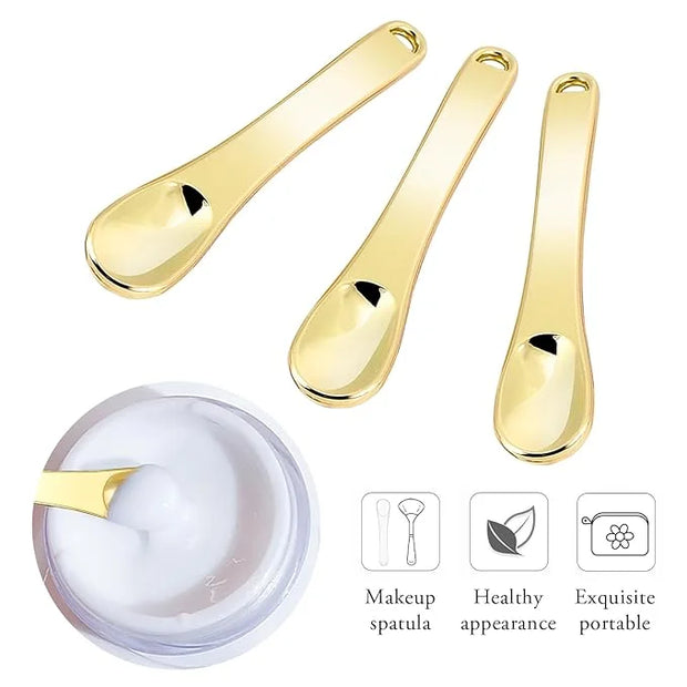 Mini Metal Makeup Spatula Skin Care Cosmetic Spoon Reusable Applicator, Beauty Scoop for Facial Cosmetic for Face Mask Cre...
