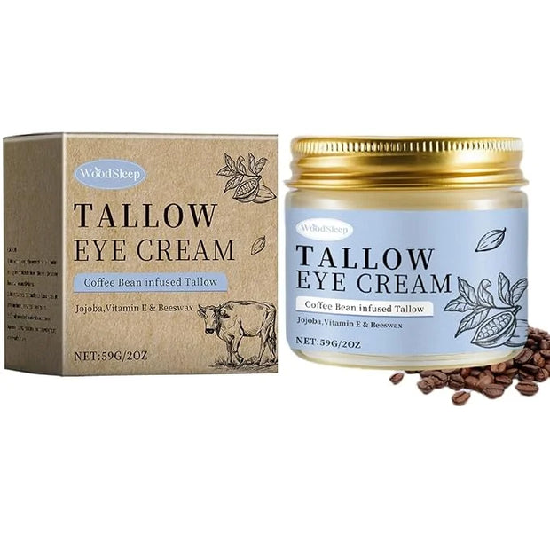 Coffee Beef Tallow Eye Cream for Dark Circles, Beef Tallow for Skin,Organic Grass Fed Beef Tallow Eye Cream, Rapid Wrinkle...