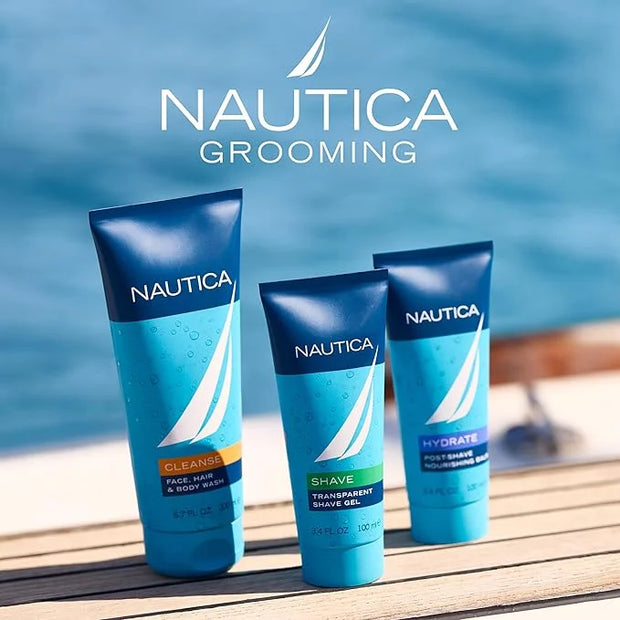 Nautica Grooming Cleanse Shower Gel 6.7 fl oz (Pack of 1), Notes of Grapefruit, Lavender, and Wood, Men's Fragrance, Long ...