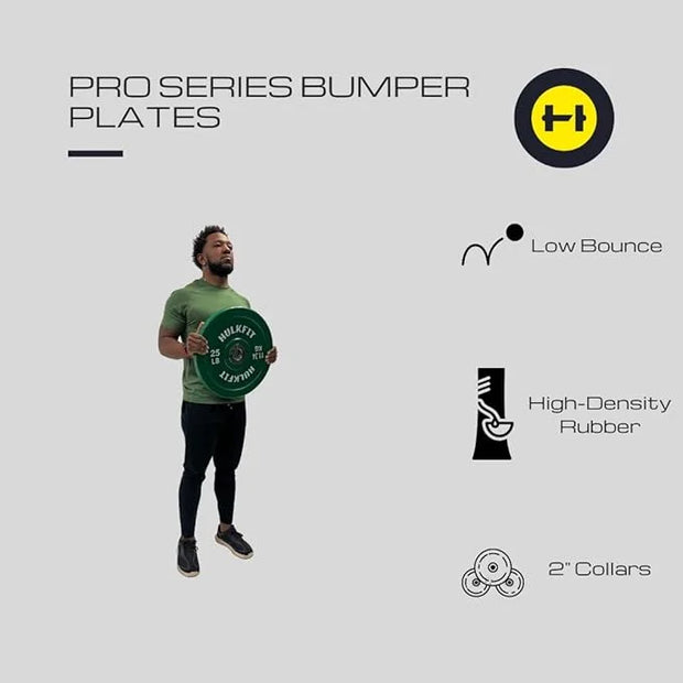 HulkFit 2-inch Pro Series Olympic Style Bumper Weight - Product Image