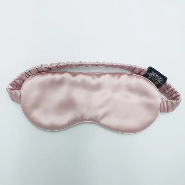100% 22M Mulberry Silk Eye Mask. Full-Coverage, Soft and Comfortable, for Sleep Health and Skincare (Pink) - Product Image