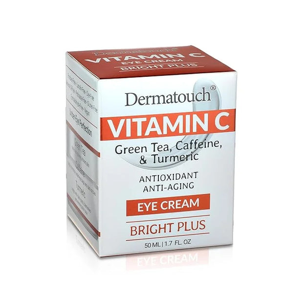 DERMATOUCH Vitamin C Eye Cream with Green Tea Caffeine & Turmeric, 1.7 fl oz - Made in America - Product Image