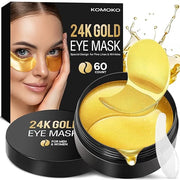 Komoko 30-Pairs 24K Gold Under Eye Patches, Skin Care, Golden Under Eye Mask Anti-Aging Collagen & Amino Acid, Eye Mask fo...