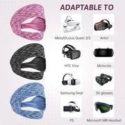 3 Pcs VR Eye Mask Breathable VR Sweat Band Adjustable Sweat Mask Comfortable Eye Face Cover Face Dry Cool VR Face Eyes Mas...