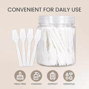 100pcs Pana Brand Cosmetic Make Up Disposable Plastic 2.5" Spatulas Skin Care Facial Cream Mask Spatula (100 Pieces in a C...