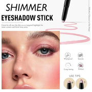 Eyeshadow Stick Waterproof Cream Eye Brighten Shadow Pencil Long-Lasting Crease-Proof Shimmer Glitter Eyeshadow Crayon Smo...
