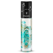 Blossom Zodiac Sign Vanilla Scented Moisturizing Roll-On Lip Gloss with Crystals + pH Technology Color Changing Crystal St...