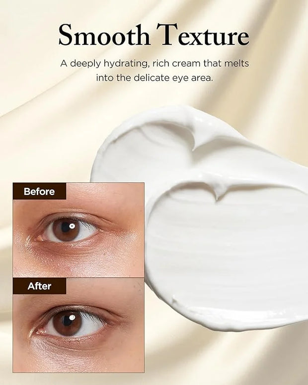 Hyoyong Korean Traditional Herbal Fermented Eye Cream Anti-Aging Treatment for Fine Lines Dark Circles with Lecithin, Bota...