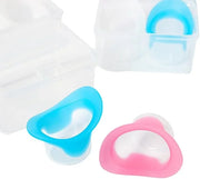 2Pcs Blue and Pink Eye Wash Cup Eye Wash Kit with Storage Container Bath Kit Silicone Eyelash Lid Care for Tired Dry Eyes ...