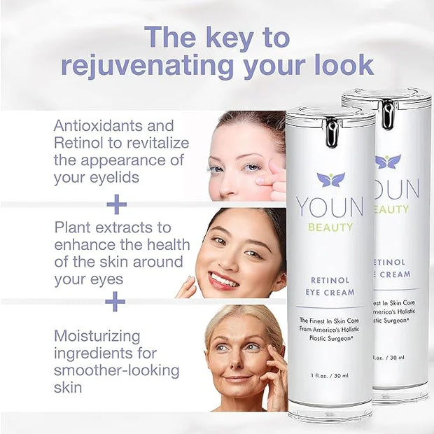 YOUN Beauty Retinol Eye Cream by Plastic Surgeon Dr. Anthony Youn | Paraben-Free Night Eye Cream with Liposomal Retinol & ...