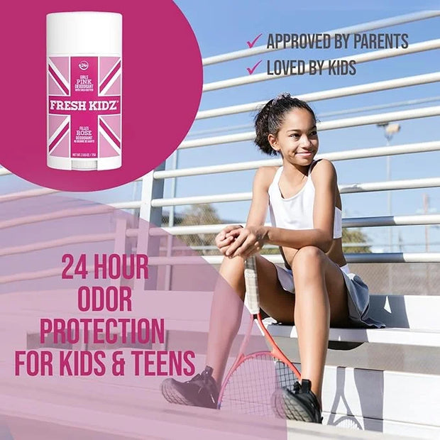 Fresh Kidz Body Wash 16.9 fl.oz. and Stick Deodorant 2.65 oz for Kids and Teens - Girls "Pink" Set - Product Image