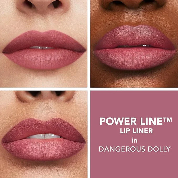 Buxom Full On Glossy Lip Oil in Dolly Power Line Plumping Lip Liner in Dangerous Dolly - Product Image