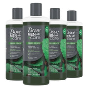 Dove Men+Care Body Wash Holy Basil + Hemp Seed Oil 4 Count to Rebuild Skin in the Shower with Plant-Based Cleansers and Mo...