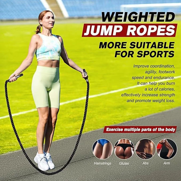 Jump Rope, Weighted Jump Rope for Women, Adult - Product Image