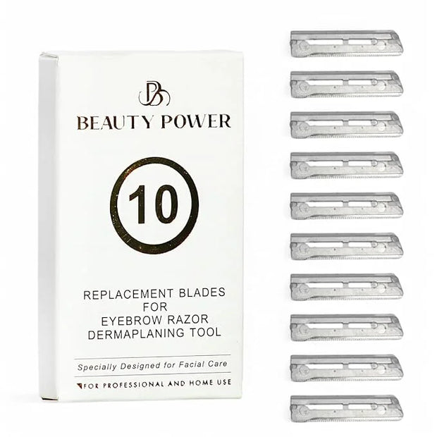 10 Eyebrow Razor Blades - Face Razors for Women & Men, Eyebrow Trimmer Shaper with Precision Cover, Facial Shaver & Dermap...