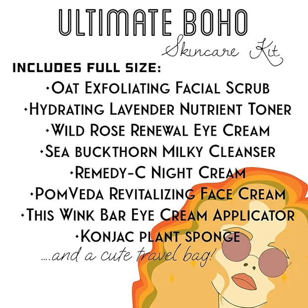 Natural Skincare Gift Set for Women – Hydrating Face Cleanser, Moisturizer & Eye Cream – Clean Beauty Facial Kit with Bota...