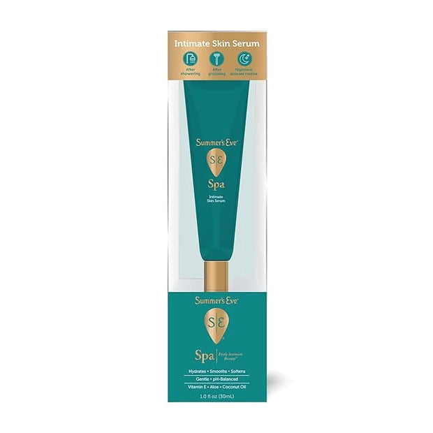 Summer's Eve Spa Daily Intimate Beauty, Luxurious Skin Serum, Post Shave Fragrance Free Women’s Hydrating Serum, 1oz Tube ...