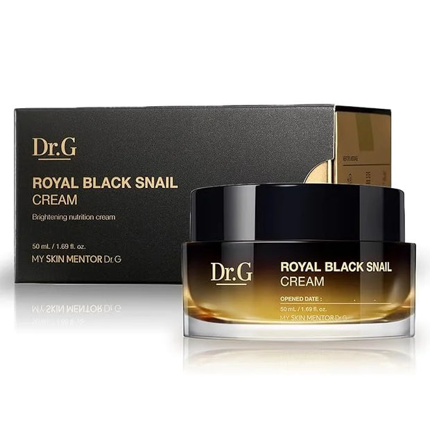 Dr. G - Royal Black Snail Cream - 50 ML - Snail Mucin Moisturizer, Korean Skincare, K Beauty for Dry Skin, Royal Jelly Pro...