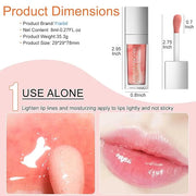 2PCS Hydrating Lip Glow Oil, Plumper Gloss, Moisturizing Oil, No-Sticky Transparent Plumping Gloss Tinted Balm for Care an...