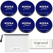 TINY SEED 6-Pack Travel Kit: Creme 1 oz Travel Size Tins. Cream Moisturizer for Face, Hands, and Body. Includes Compliment...