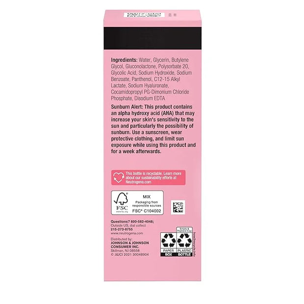 Neutrogena Skin Perfecting Daily Liquid Facial Exfoliant with 7% AHA/PHA Blend + HA to Smooth, Exfoliate & Replenish Dry S...